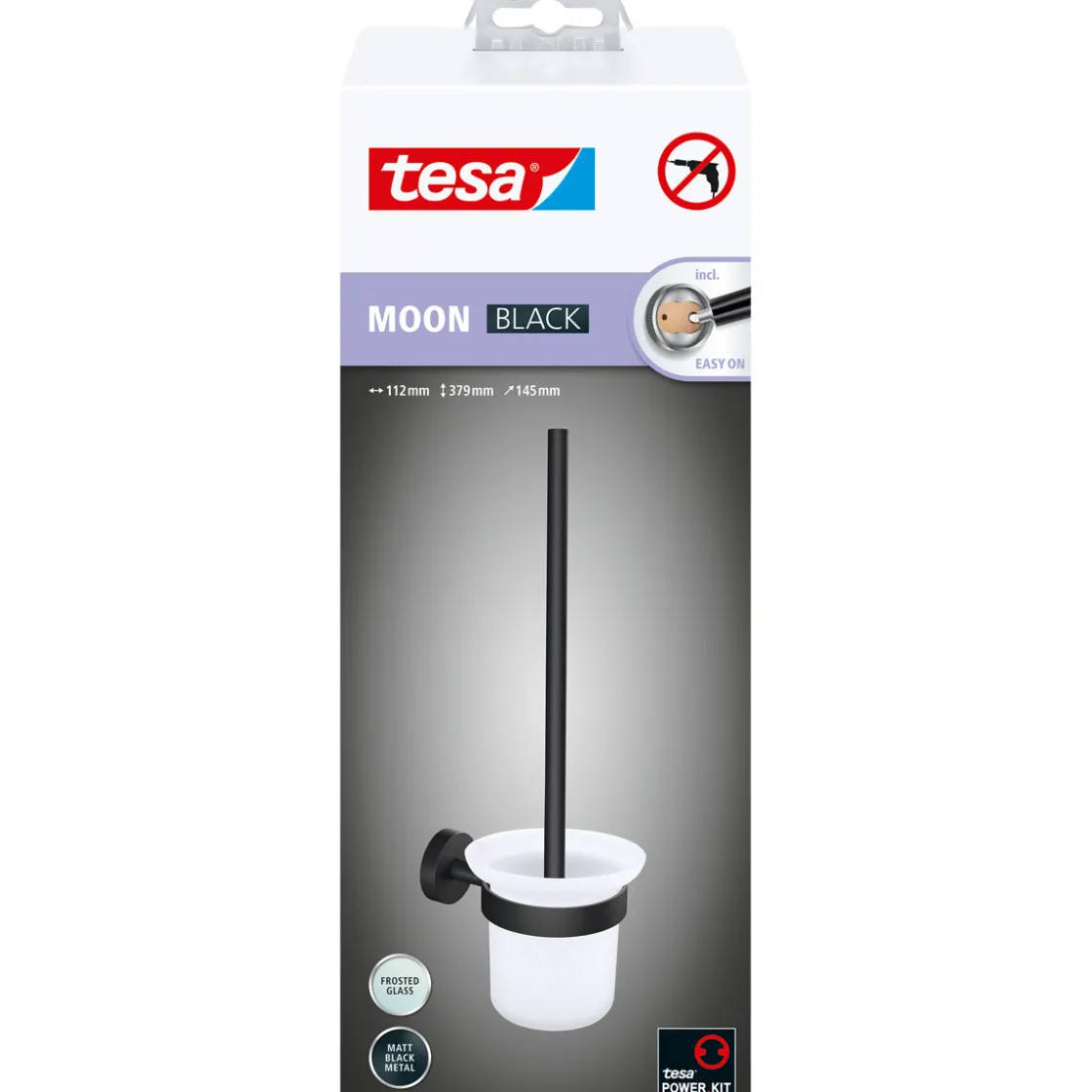 WC-Bürstengarnitur Moon mattschwarz ^ Tesa Clearance