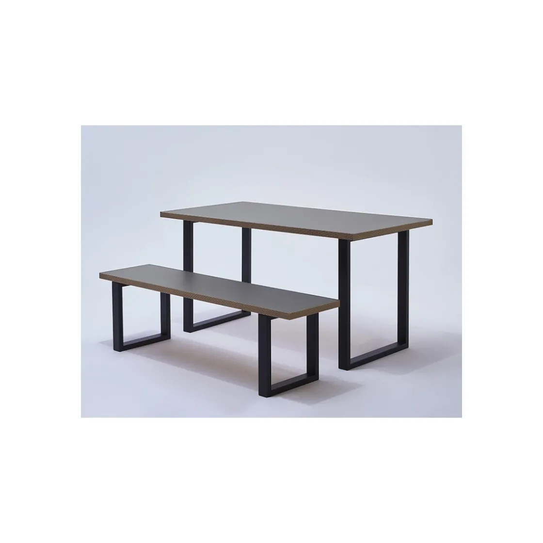 Tischbein Rechteck schwarz matt 71 x 59 x 3 cm ^ Best