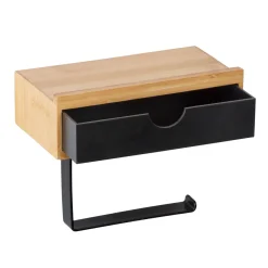 Toilettenpapierhalter m. Ablage Bambusa ^ Wenko Clearance