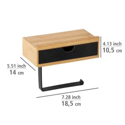 Toilettenpapierhalter m. Ablage Bambusa ^ Wenko Clearance