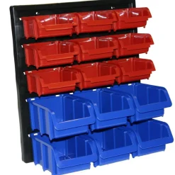 Sichtlagerkasten-Set blau-rot 16-teilig ^ Tood New