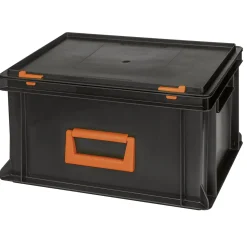 Systemkoffer Newbox PC 20 stapelbar 40 x 30 x 23,3 cm schwarz-orange ^ Tood