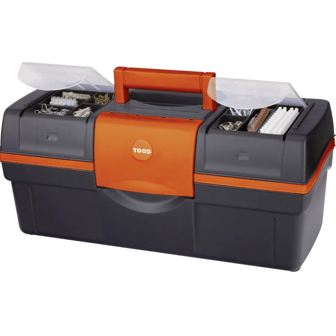 Werkzeugkoffer Magnus Classic 22-33 Plus mit Sortierkästen schwarz-orange ^ Tood Clearance