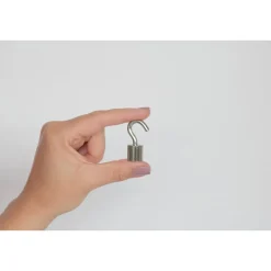 Topfmagnet Neodym mit Schraubhaken M5 Ø 15 x 38 mm, silber ^ Hot