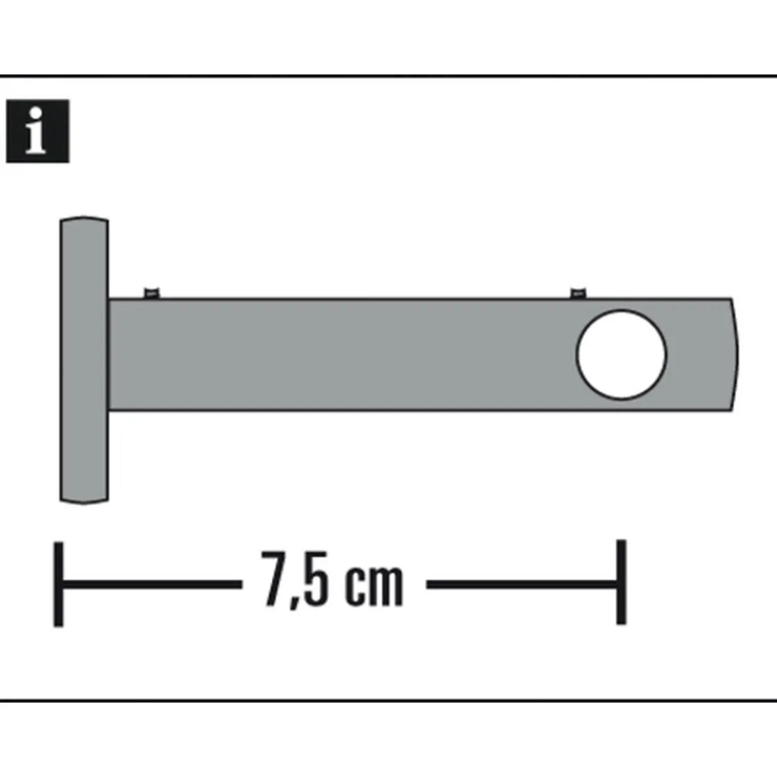 Träger 7,5 cm New York 12 mm edelszahl ^ Gardinia Best