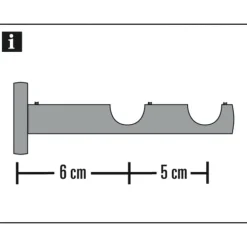 Träger 2-lfg offen New York 12mm edelst. ^ Gardinia New