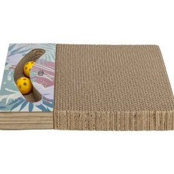 Kratzpappe mit Katzenminze bunt 38 x 30 x 5 cm ^ Trixie Online