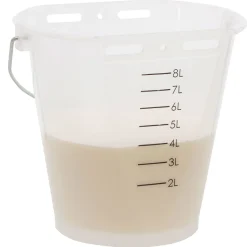 Tränkeeimer 8 L weiß-transparent ^ Outlet