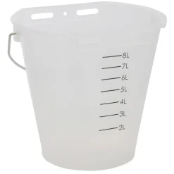 Tränkeeimer 8 L weiß-transparent ^ Outlet