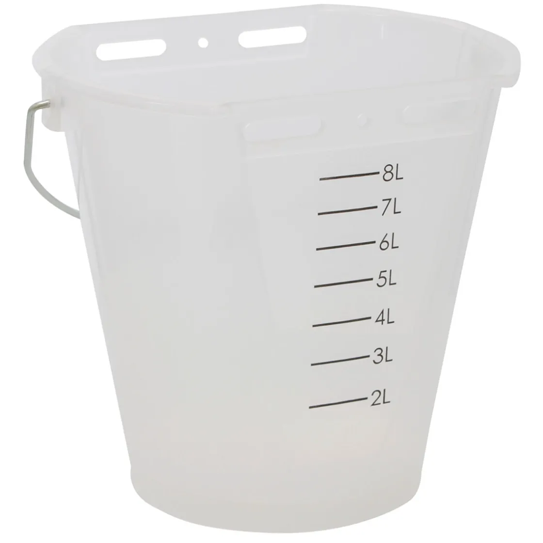 Tränkeeimer 8 L weiß-transparent ^ Outlet