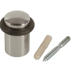 Türstopper mit Schraube und Dübel poliert Höhe 46 mm ^ Outlet