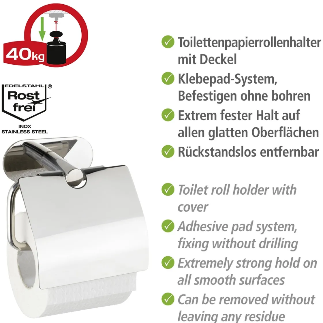 Turbo-Loc WC-papierhalter m/D OreaShine ^ Wenko Sale