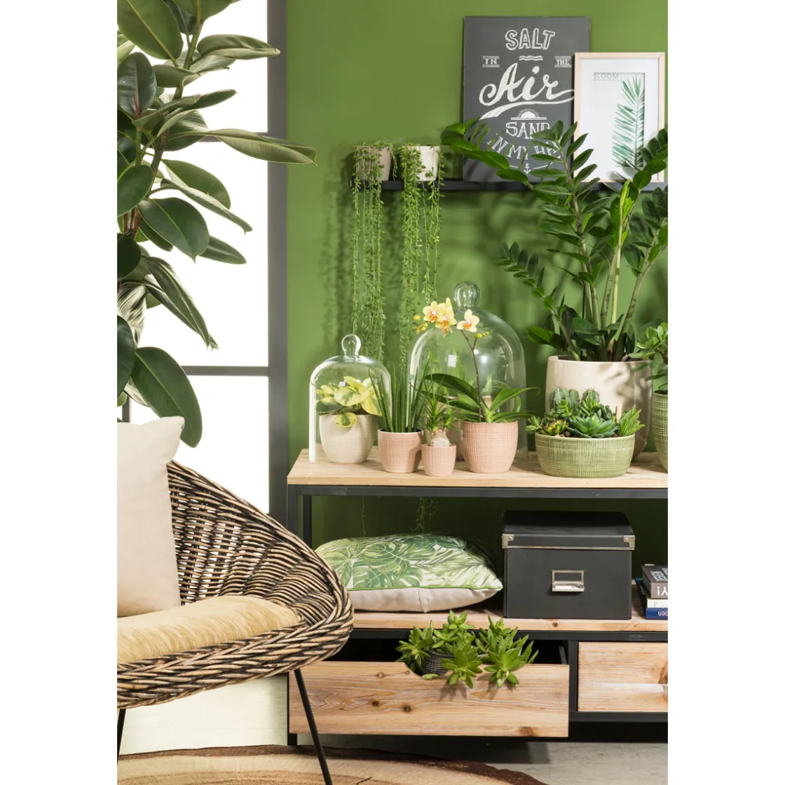 Uebertopf 866/25 corteza menta ^ Scheurich