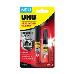 Sekundenkleber Plastik 2 g und 3 ml ^ UHU New