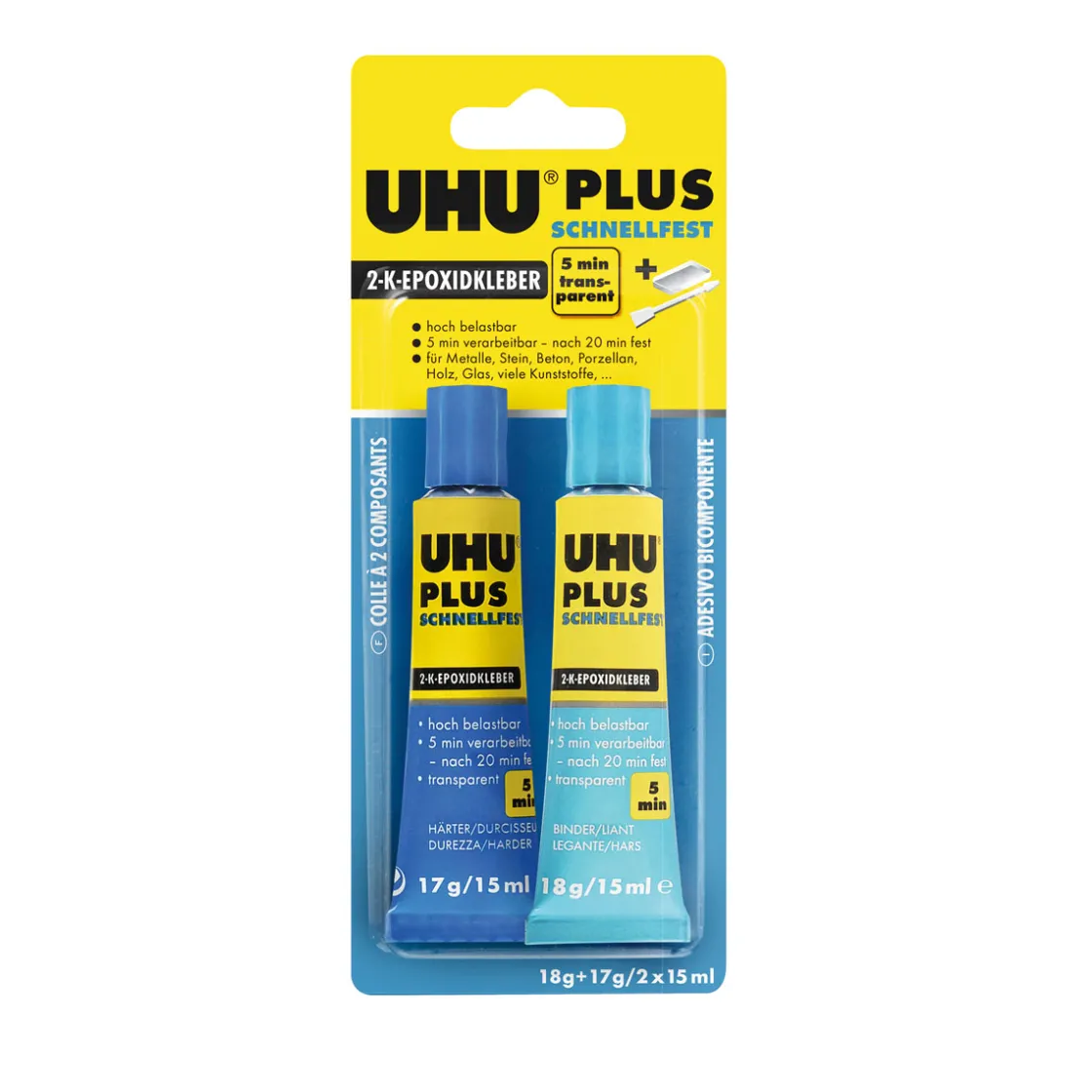 Zwei-Komponenten-Klebstoff plus schnellfest 35 g ^ UHU Discount