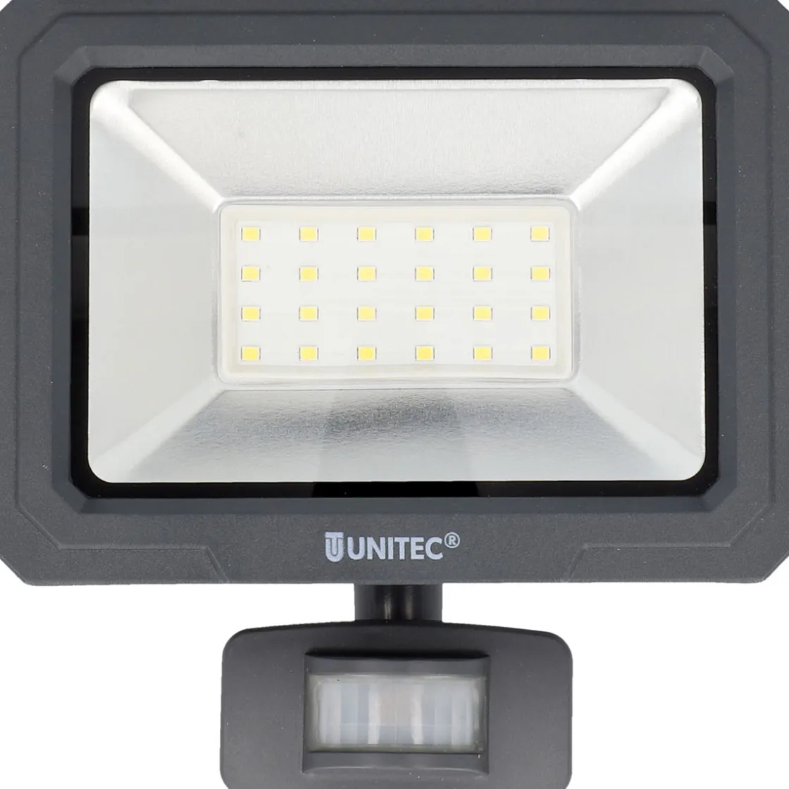 LED Wandstrahler mit Bewegungsmelder 30W 2400lm anthrazit ^ Unitec Discount