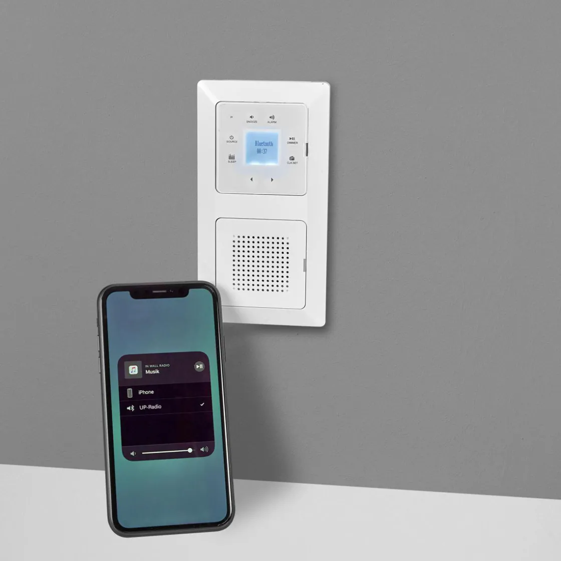 Unterputz-Radio mit Touchfunktion und Bluetooth weiß ^ Unitec Outlet
