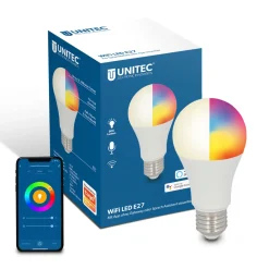 WIFI LED-Leuchtmittel Smart E27 10W RGB CCT dimmbar ^ Unitec Online