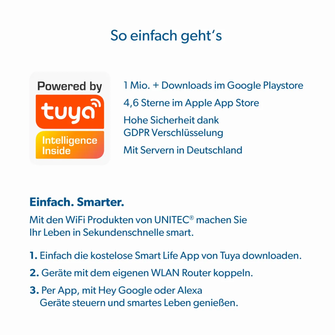 WIFI LED-Leuchtmittel Smart E27 10W RGB CCT dimmbar ^ Unitec Online