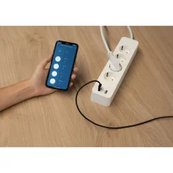 WIFI Steckdosenleiste Smart 4fach inkl 2xUSB weiß ^ Unitec