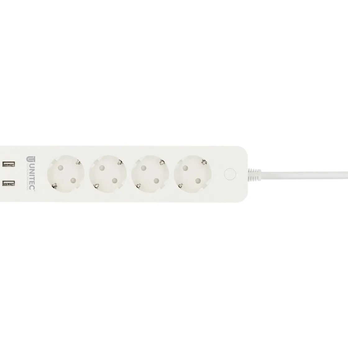 WIFI Steckdosenleiste Smart 4fach inkl 2xUSB weiß ^ Unitec