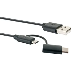 USB 3.1 A-kabel C St./2.0 Micro B St -2.0 A St. 1m sw ^ Schwaiger New