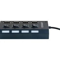 USB 2.0 HUB 4fach schwarz ^ Schwaiger Sale