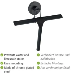 Vacuum-Loc Bad- u.Duschabzieher schwarz ^ Wenko