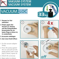 Vacuum-Loc Eckablage Bari schwarz ^ Wenko Discount