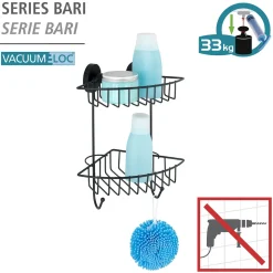 Vacuum-Loc Eckregal 2 Eta. Bari schwarz ^ Wenko Online