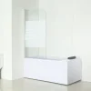 Badewannenfaltwand 1-teilig alu-chrom ^ Valblue Clearance