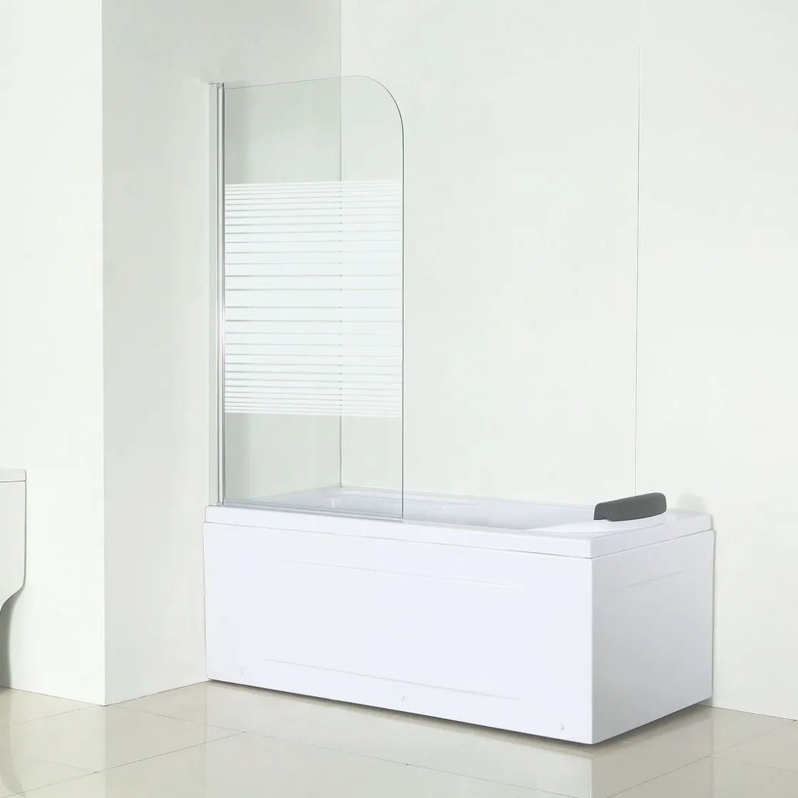 Badewannenfaltwand 1-teilig alu-chrom ^ Valblue Clearance