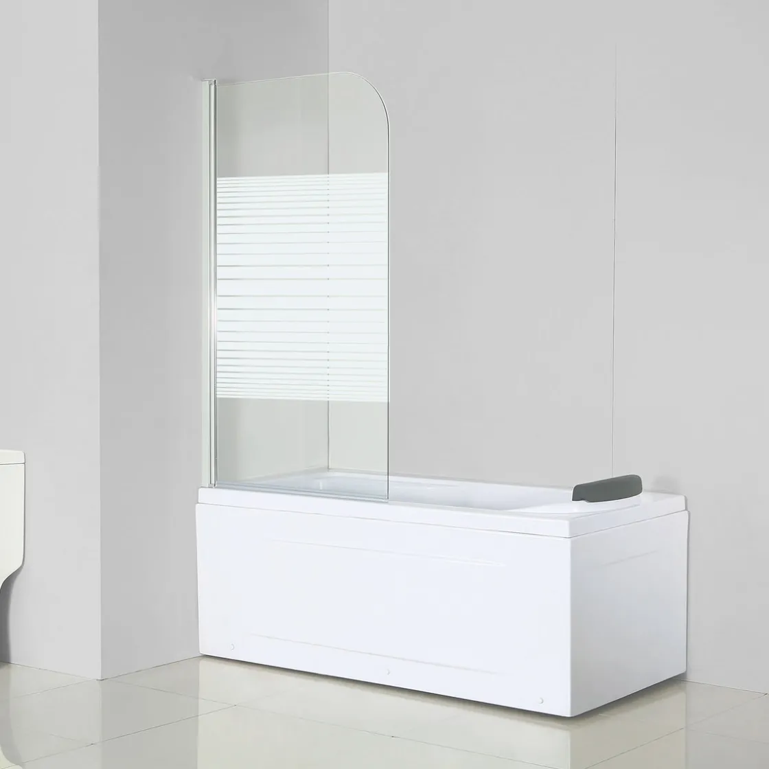 Badewannenfaltwand 1-teilig alu-chrom ^ Valblue Clearance