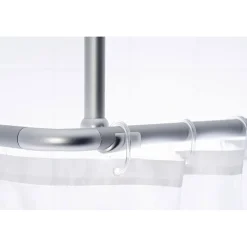 Deckenstütze für 25 mm Duschgestänge 55 cm weiß Aluminium ^ Valblue Outlet