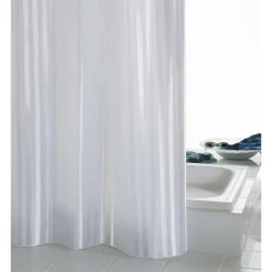 Duschvorhang Noble Textil 120 x 200 cm weiß ^ Valblue Outlet