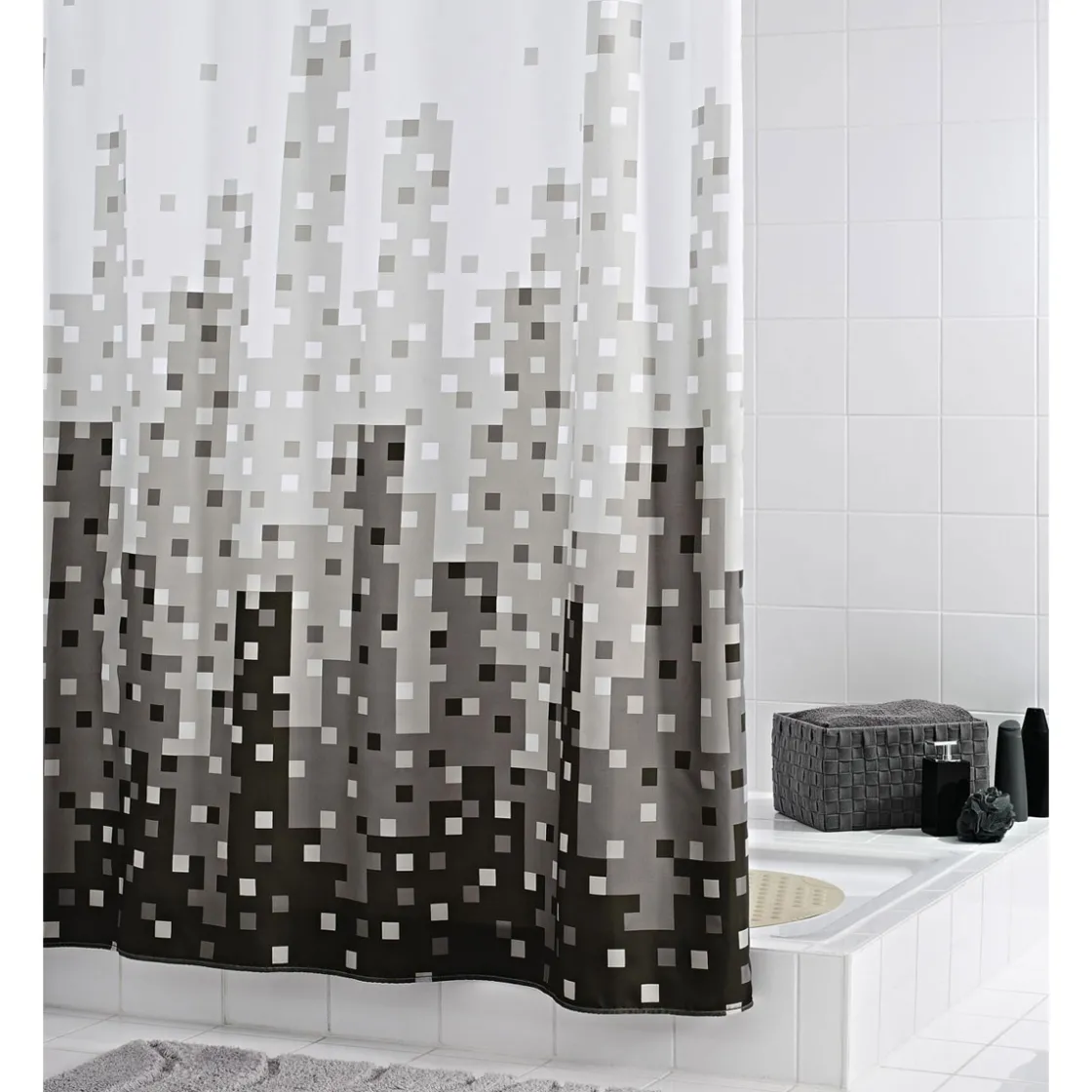 Duschvorhang Skyline Textil 180 x 200 cm ^ Valblue Best