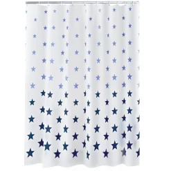 Duschvorhang Stella Folie 180 x 200 cm blau ^ Valblue New
