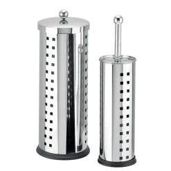 Ersatzrollenhalter und WC-Bürstengarnitur silber ^ Valblue Sale