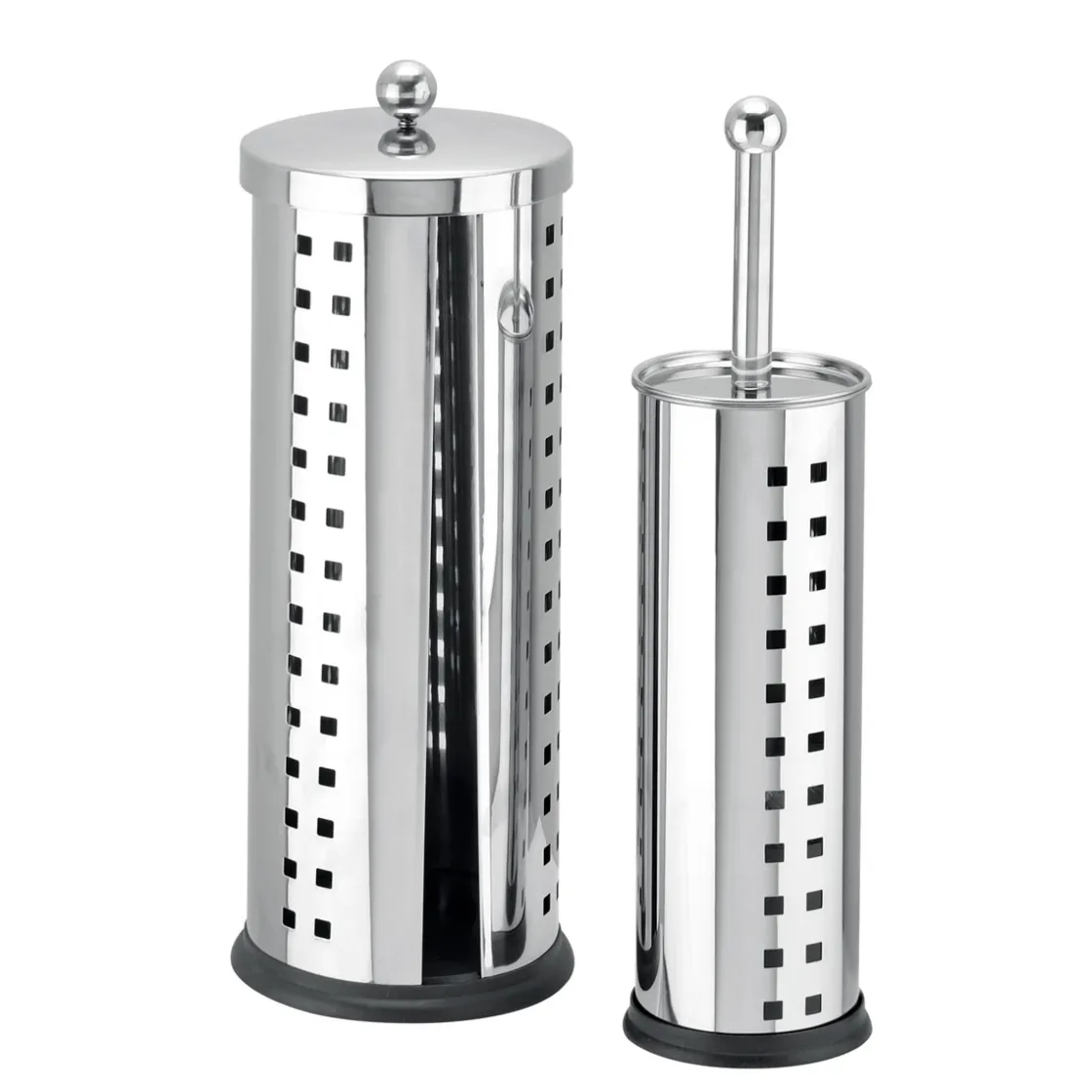 Ersatzrollenhalter und WC-Bürstengarnitur silber ^ Valblue Sale