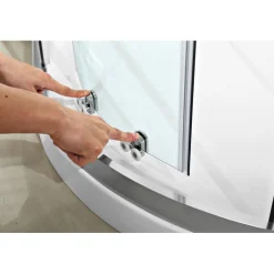Runddusche Ronda für Duschwanne mit 550 mm Radius chromoptik ^ Valblue