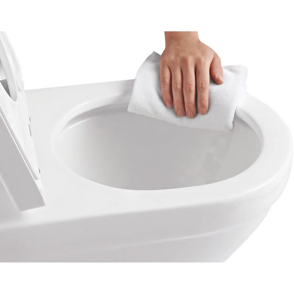 Spülrandloses Stand WC-Set erhöht und 7 cm 3-tlg ^ Valblue Clearance