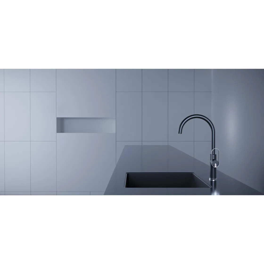 Spültischarmatur Milano chrom schwarz ^ Valblue Outlet