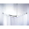 Universal-Vorhangschiene Bruck, ca. 90x90x90 cm, Farbe: Chromfarben glänzend ^ Valblue Hot