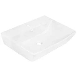 Waschtisch Roman, Breite 60cm, 1 Hahnloch, mit antibakterielle Beschichtung ^ Valblue Best