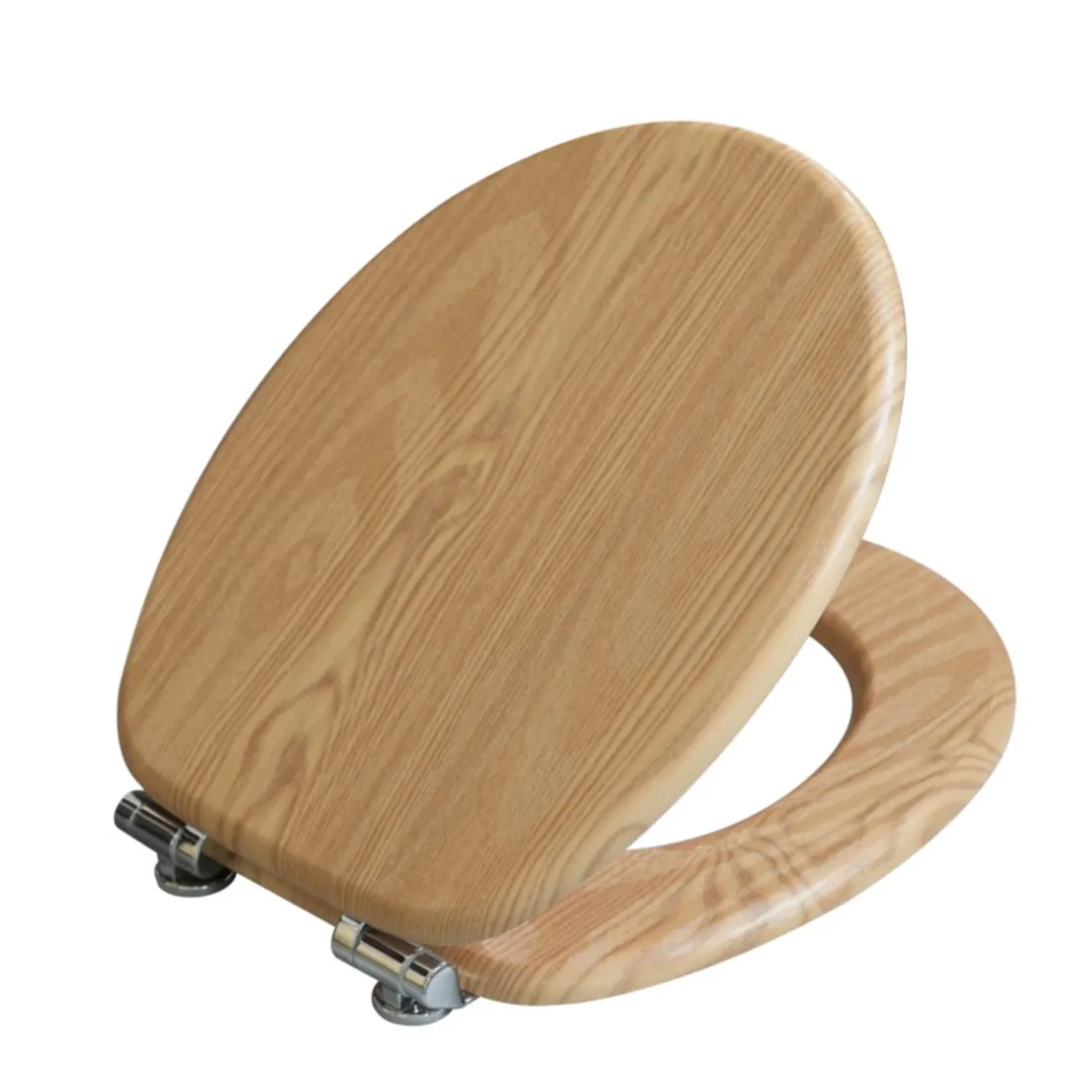WC-Sitz Oak NB MDF-Holzkern, Absenkautomatik, Metallscharniere verchromt ^ Valblue Discount