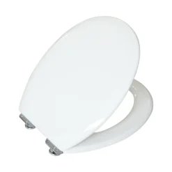 WC-Sitz Turin weiss, MDF-Holzkern, mit Absenkautomatik, Metallscharniere verchr. ^ Valblue Sale
