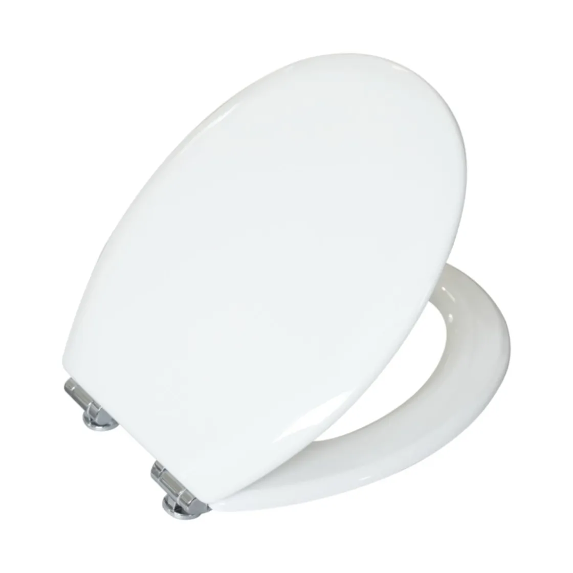 WC-Sitz Turin weiss, MDF-Holzkern, mit Absenkautomatik, Metallscharniere verchr. ^ Valblue Sale