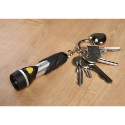 LED-Taschenlampe Day Light Key Chain Light mit Batterien schwarz ^ Varta Sale