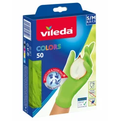 Nitril Handschuhe Colors S/M Pink/Grün 50 Stück ^ Vileda