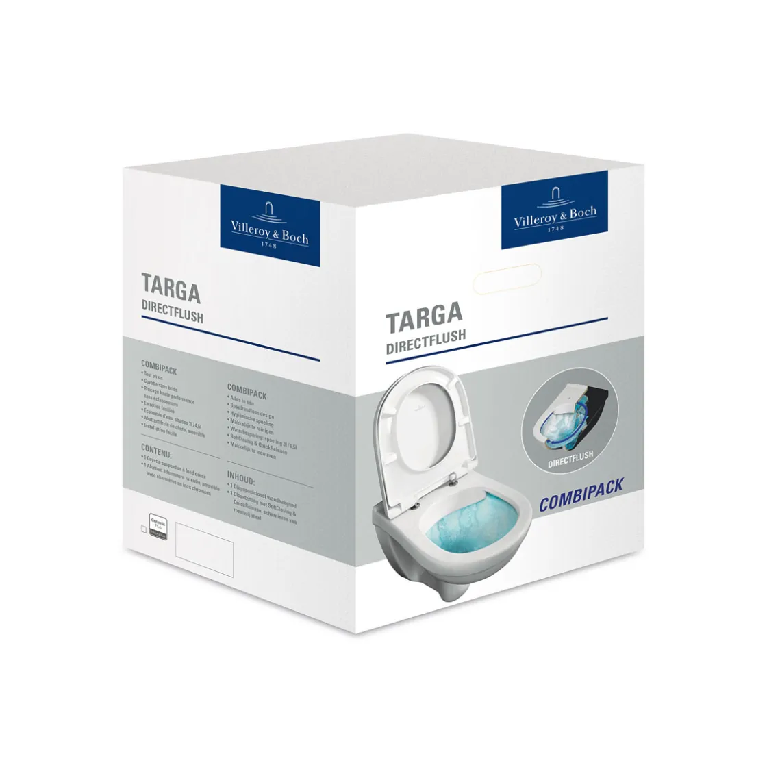 Spülrandloses Wand-WC-Set O.Novo Direct Flush ^ Villeroy & Boch